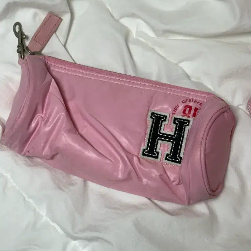 [BUNJANG] Tommy Hilfiger Y2K Pink Backpack + Pouch Set / y2k 타미힐피거 핑크 백팩 + 파우치 세트