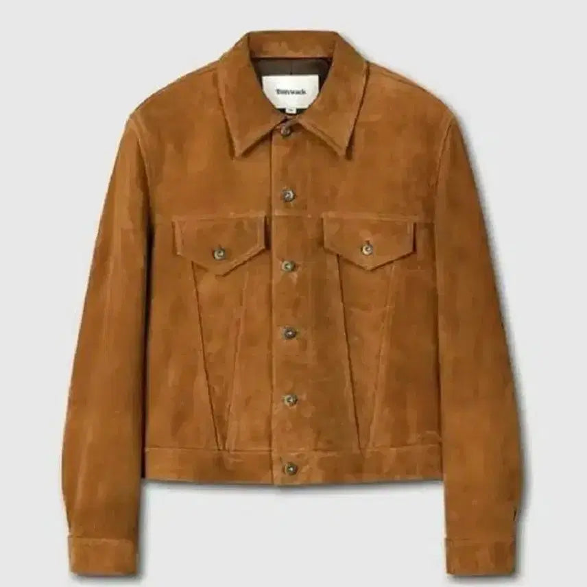 [BUNJANG] Toniqweq Suede Trucker Jacket L Camel / 토니웩 스웨이드 트러커 자켓 L 카멜