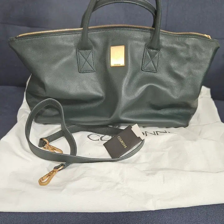 [BUNJANG] Couronne Green Leather Handbag / 쿠론