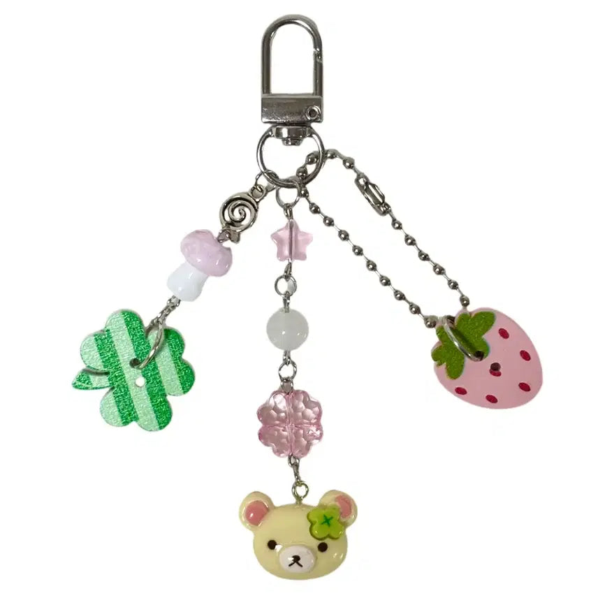 [SOLD OUT] [비즈키링] 코리락쿠마 클로바 비즈키링|가방키링