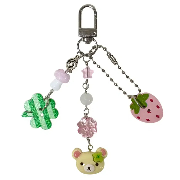 [SOLD OUT] [비즈키링] 코리락쿠마 클로바 비즈키링|가방키링