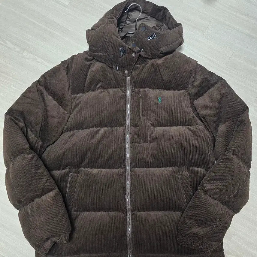 [BUNJANG] Polo Ralph Lauren Corduroy Puffer Jacket Brown XL / 폴로 코듀로이 패딩 브라운- xl 사이즈