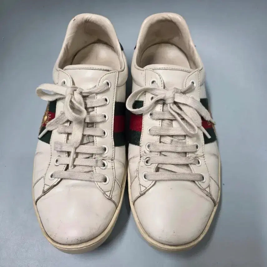 [BUNJANG] Gucci Ace Bee Embroidered Sneakers (270) / 구찌 에이스 꿀벌 자수 스니커즈 270