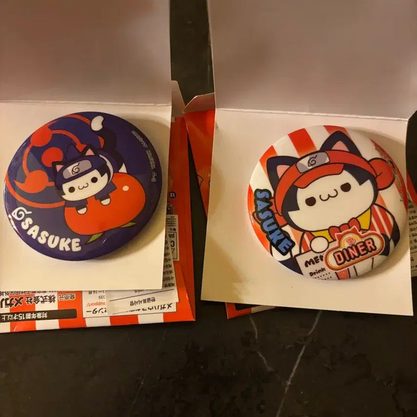 [BUNJANG] Naruto Mega Cat Sasuke Bundle Set / 나루토 메가캣 캔뱃지 사스케 일괄