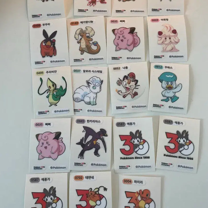 [BUNJANG] Pokemon 30th Anniversary Sticker Collection / 포켓몬 30주년 띠부씰