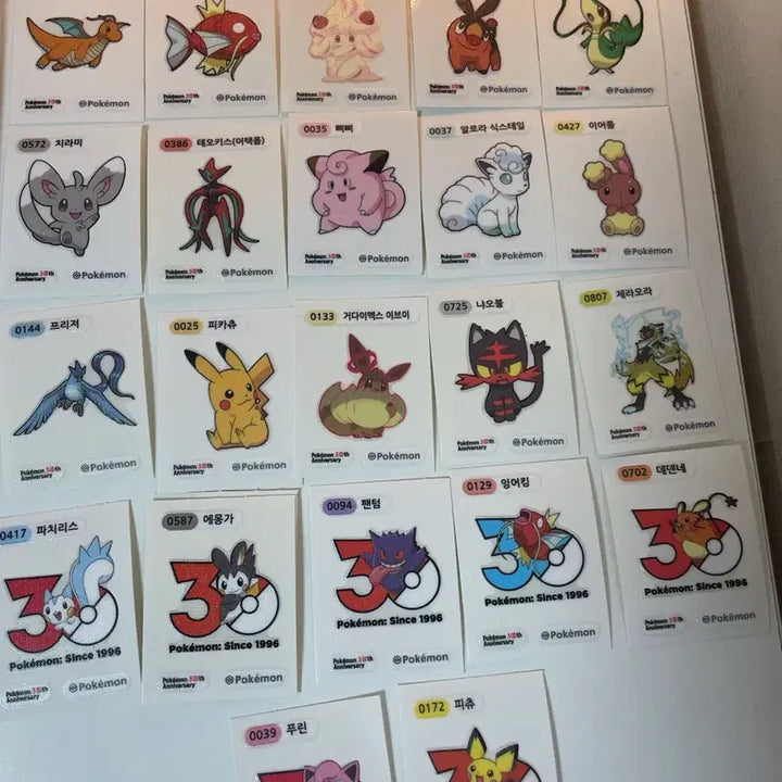 [BUNJANG] Pokemon 30th Anniversary Sticker Collection / 포켓몬 30주년 띠부씰