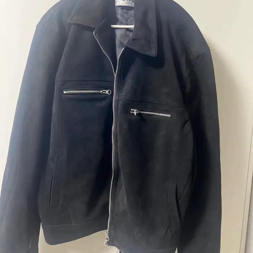 [BUNJANG] UNO Suede Black Jacket / 스웨이드 블랙 자켓