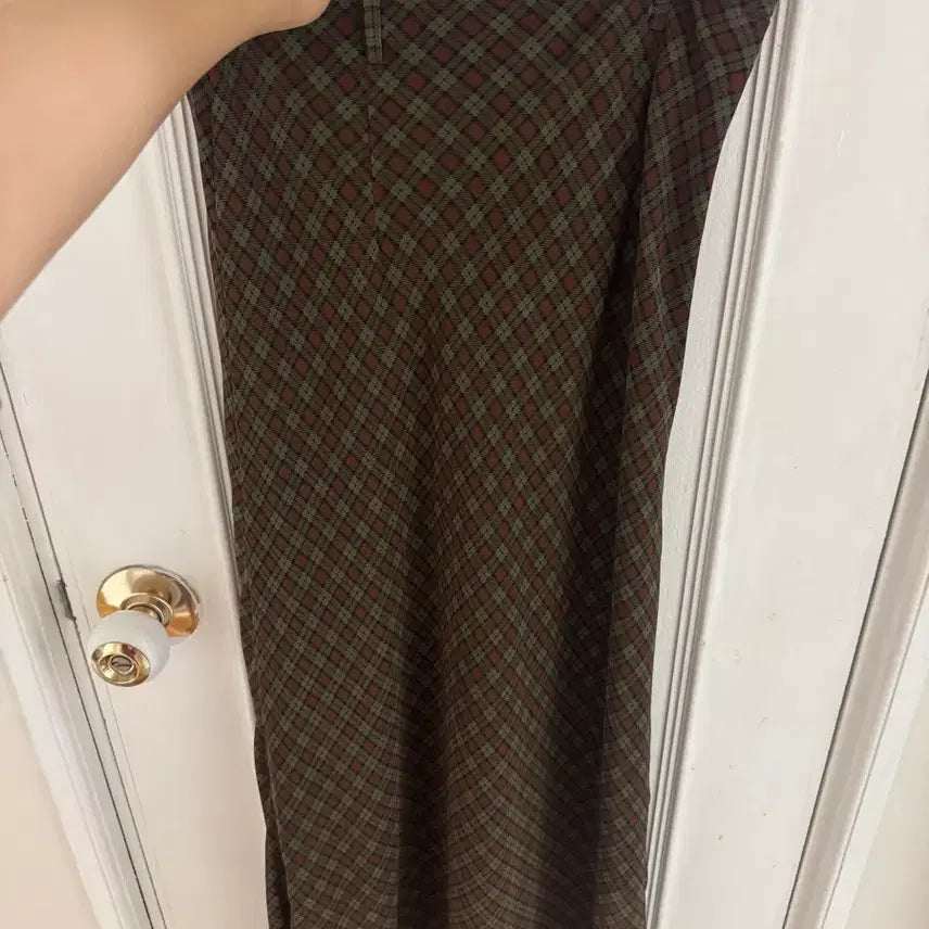 [BUNJANG] Sculptor Vintage Check Bias Sheer Skirt / 스컬프터 빈티지 체크 바이어 쉬어 스커트