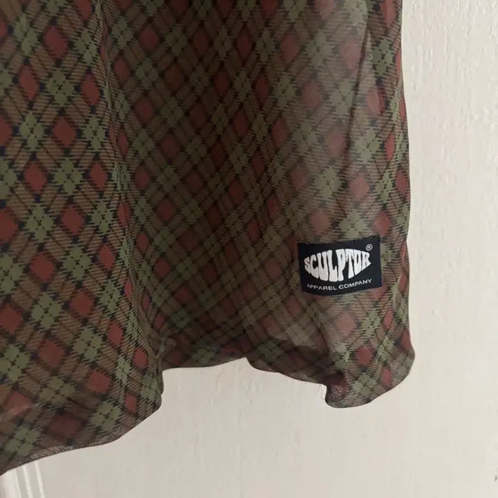 [BUNJANG] Sculptor Vintage Check Bias Sheer Skirt / 스컬프터 빈티지 체크 바이어 쉬어 스커트