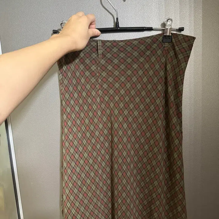 [BUNJANG] Sculptor Vintage Check Bias Sheer Skirt / 스컬프터 빈티지 체크 바이어 쉬어 스커트