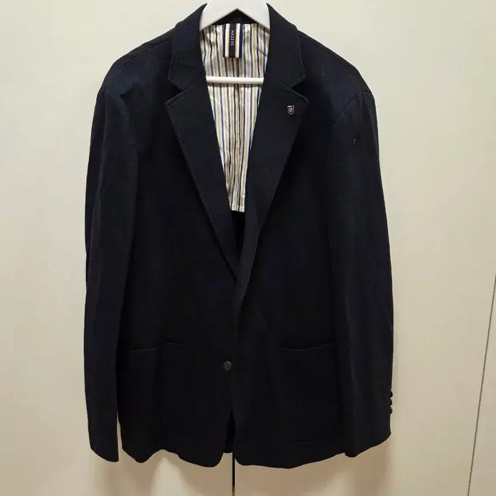 [BUNJANG] Hazzys Navy Blazer Jacket Cotton Nylon Blend / 헤지스 네이비 블레이저 자켓