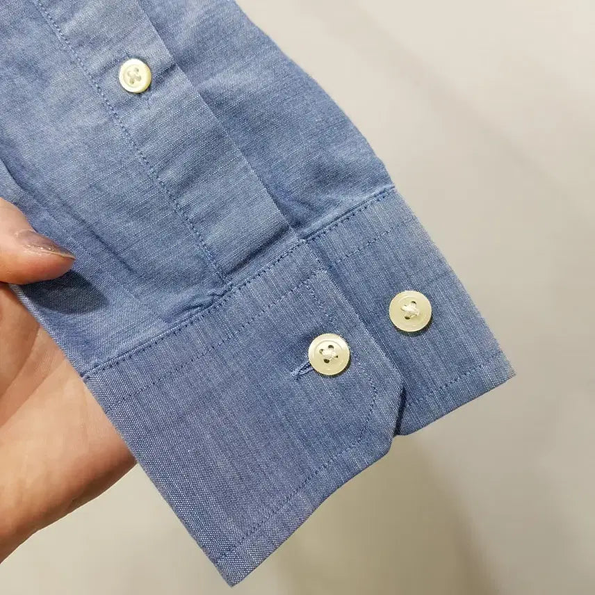[BUNJANG] Vintage Solid Plain Classic Long Sleeve Shirt (Men&