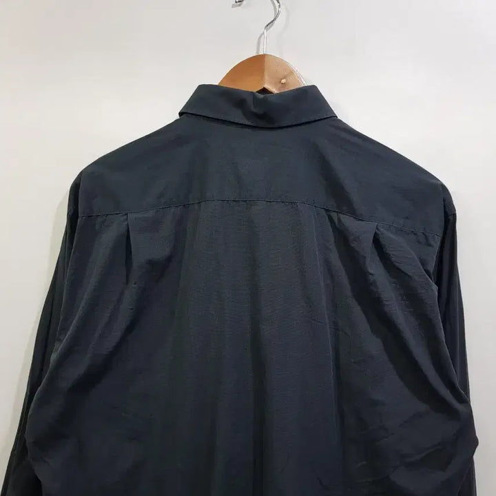 [BUNJANG] Vintage Charcoal Solid Long Sleeve Shirt - Men&