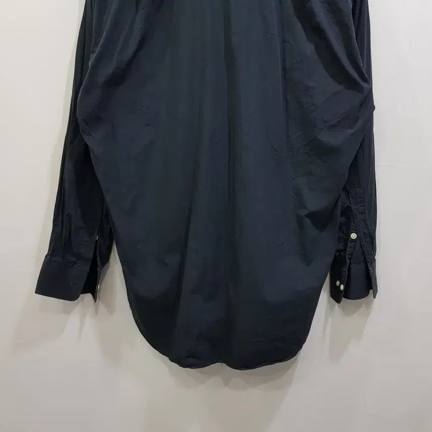 [BUNJANG] Vintage Charcoal Solid Long Sleeve Shirt - Men&