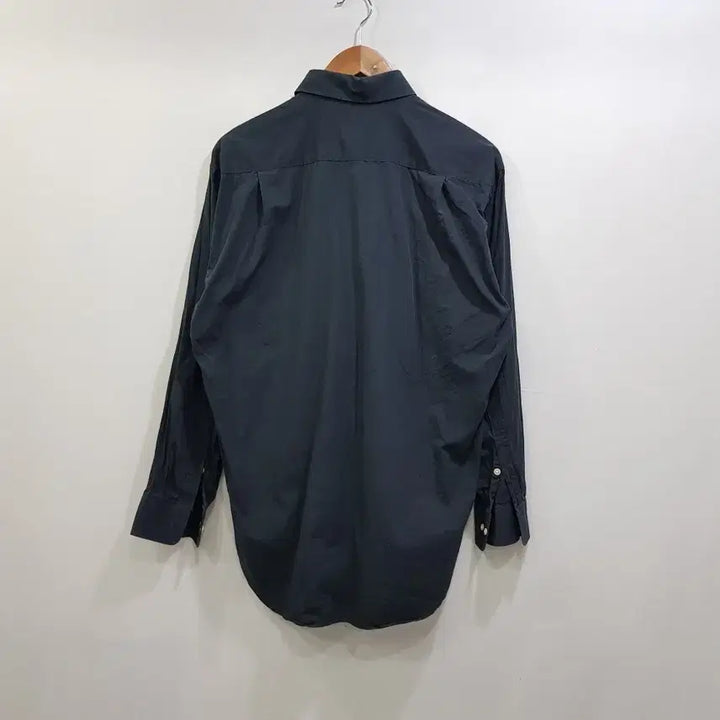 [BUNJANG] Vintage Charcoal Solid Long Sleeve Shirt - Men&