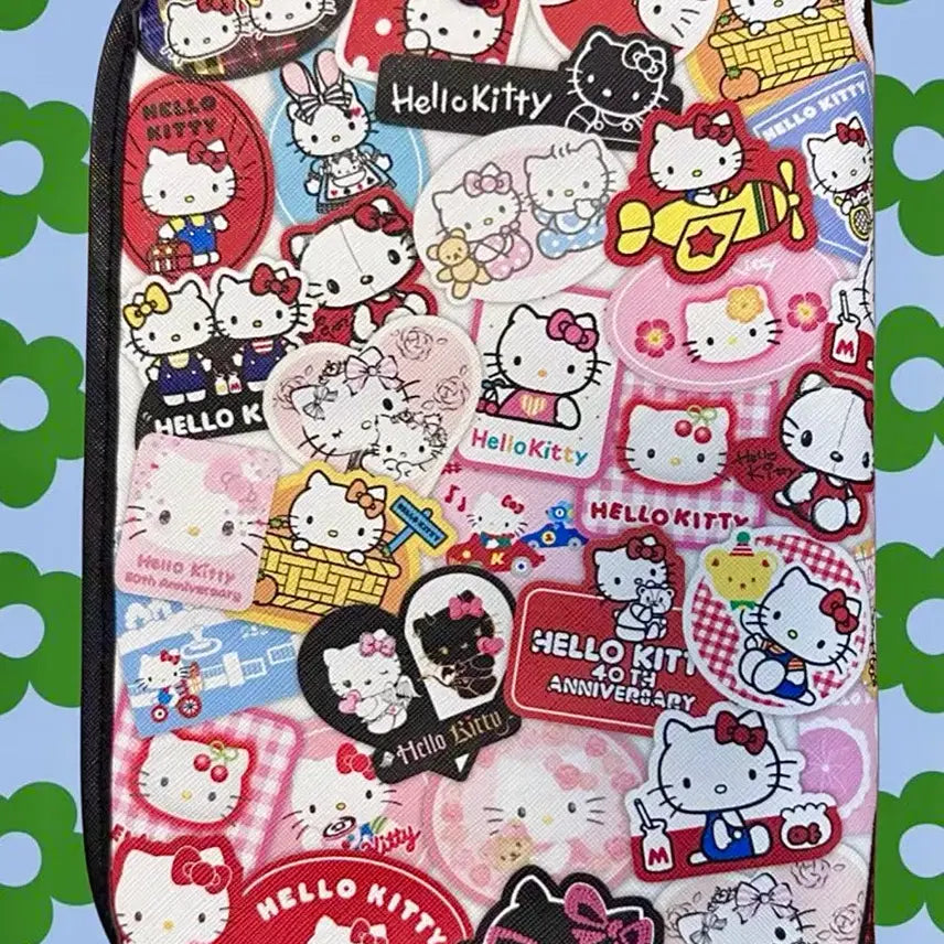 [BUNJANG] Hello Kitty Wiggle Pattern Big Pouch / 헬로키티와글와글패턴빅파우치 헬로키티다용도멀티파우치
