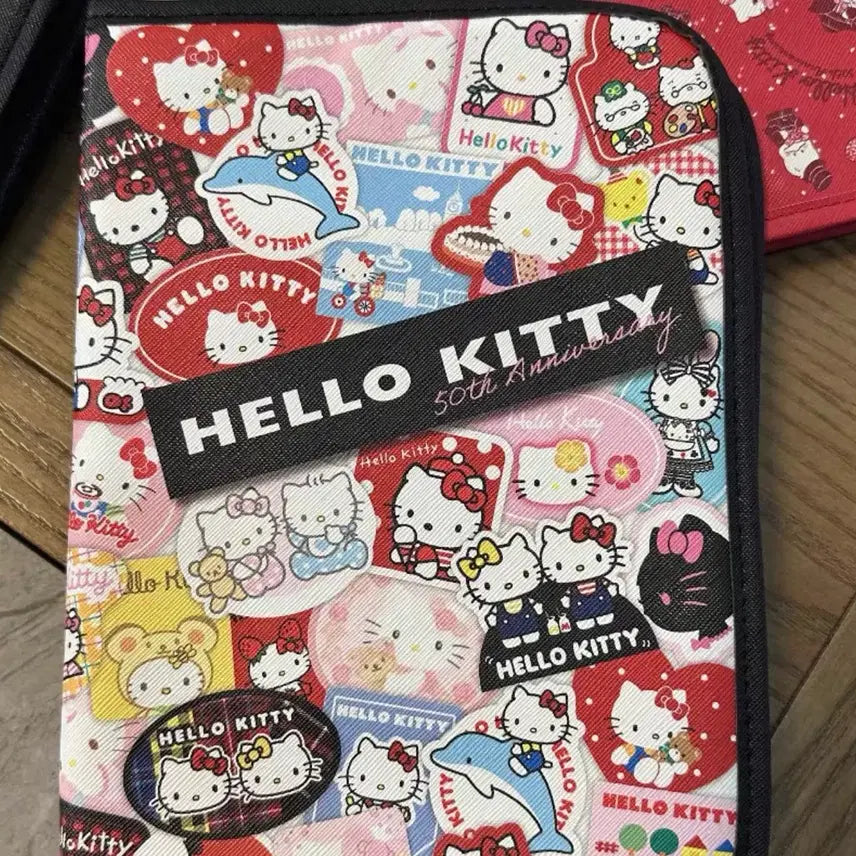 [BUNJANG] Hello Kitty Wiggle Pattern Big Pouch / 헬로키티와글와글패턴빅파우치 헬로키티다용도멀티파우치