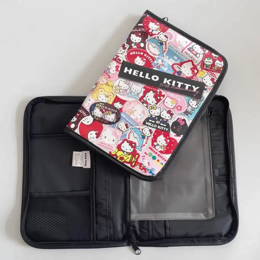 [BUNJANG] Hello Kitty Wiggle Pattern Big Pouch / 헬로키티와글와글패턴빅파우치 헬로키티다용도멀티파우치
