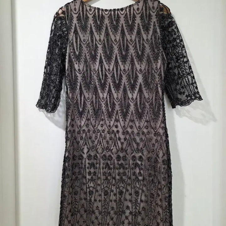 [BUNJANG] Black Lace Mini Dress / 블랙 레이스 장식 미니 원피스
