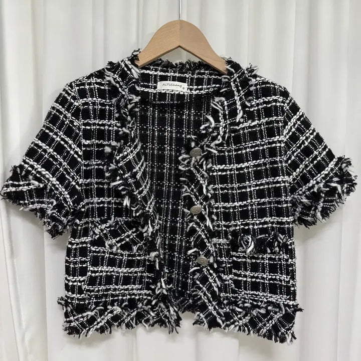 [BUNJANG] Black Fringe Tweed Jacket / 블랙 프린지 트위드 자켓