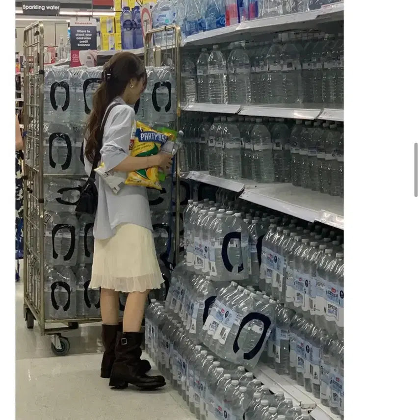 [BUNJANG] 온스 OUNCE 플리츠 미디 스커트 아이보리 S / 온스 OUNCE 플리츠 미디 스커트 아이보리 S