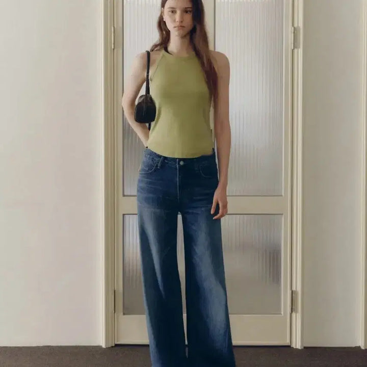 [BUNJANG] For Your Eyes Only Calf Side Tuck Denim Pants / 포유어아이즈온리 포유온 데님(calf side tuck denim)