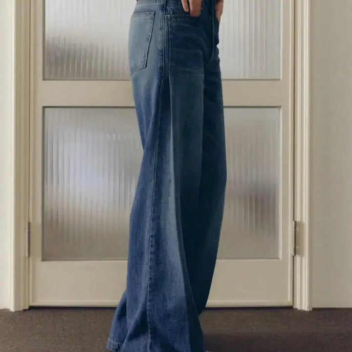 [BUNJANG] For Your Eyes Only Calf Side Tuck Denim Pants / 포유어아이즈온리 포유온 데님(calf side tuck denim)