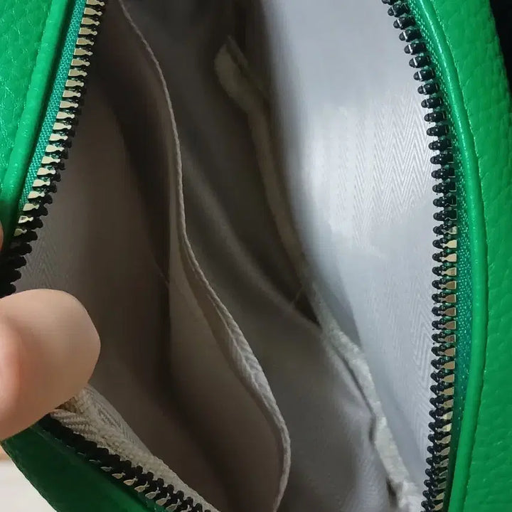 [BUNJANG] Green Mini Crossbag with Wide Strap / 그린 미니 크로스백 + 와이드 스트랩