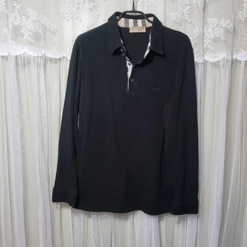[SOLD OUT] 버버리 블랙 긴팔 폴로티셔츠