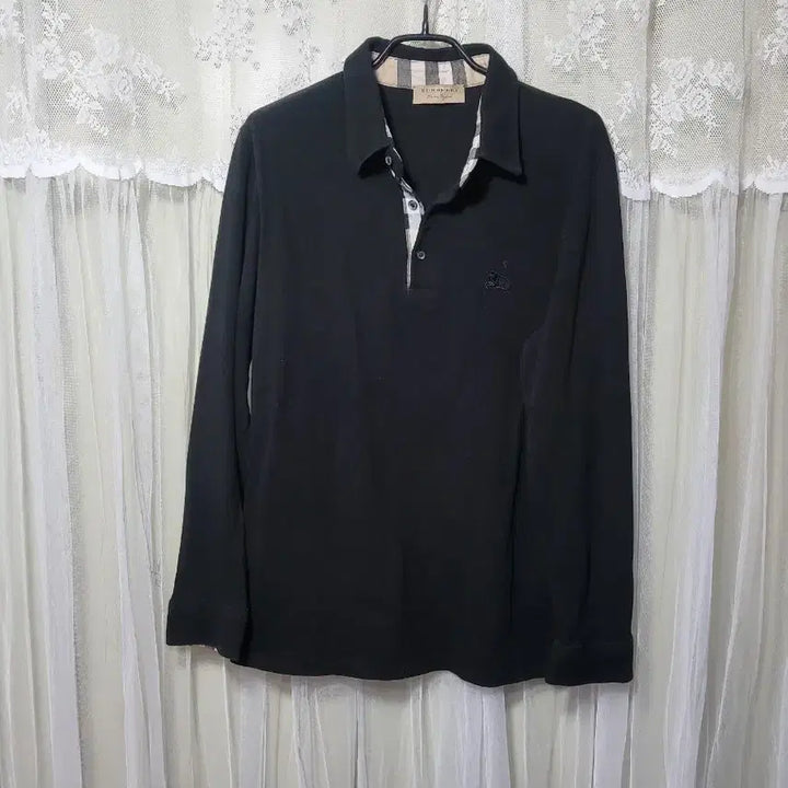 [SOLD OUT] 버버리 블랙 긴팔 폴로티셔츠