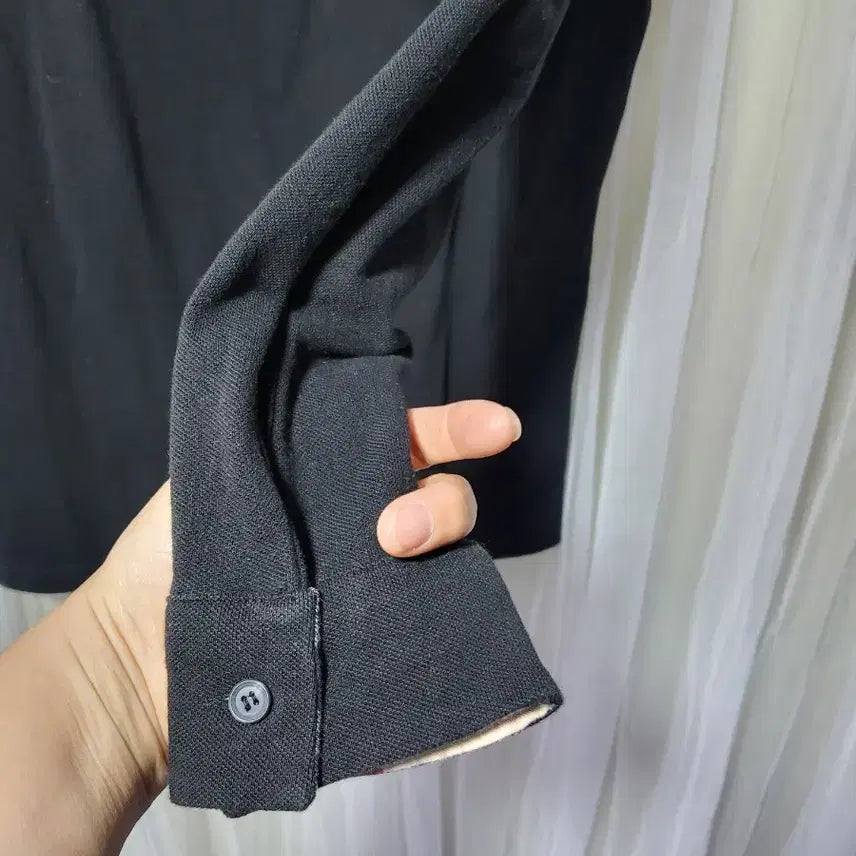 [SOLD OUT] 버버리 블랙 긴팔 폴로티셔츠