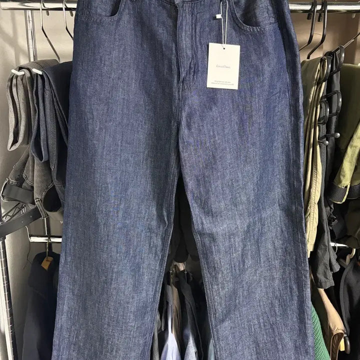 [BUNJANG] First Floor Linen Denim Trousers / 50) 새것 퍼스트플로어 리넨 데님 트라우저