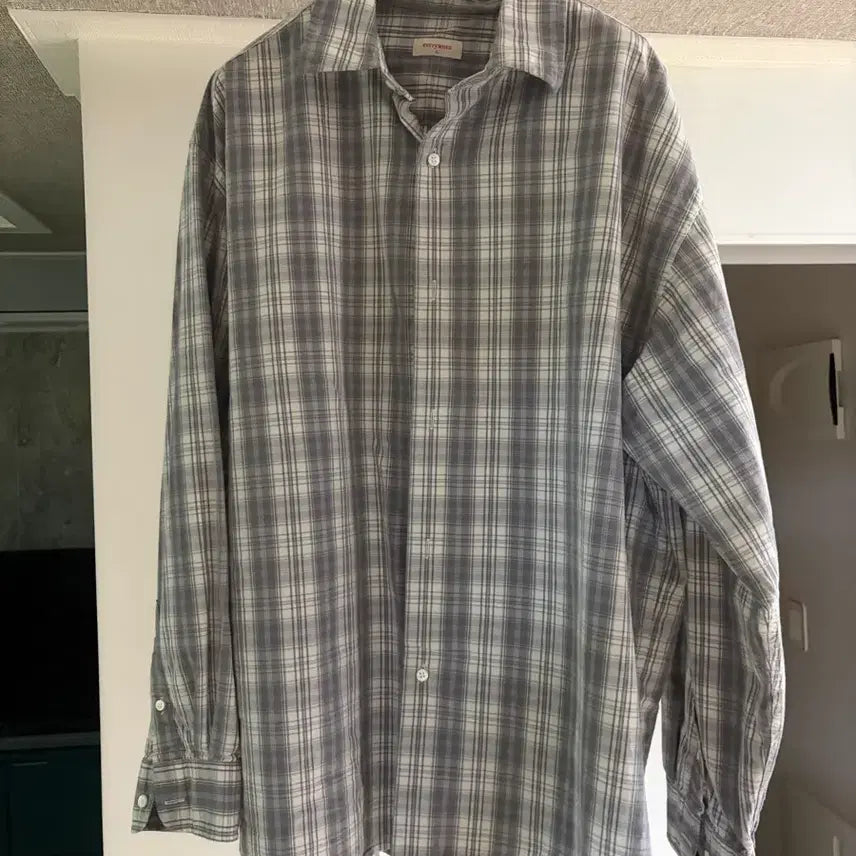 [BUNJANG] everyworn Gray Checkered Shirt / everyworn 그레이 체크 셔츠