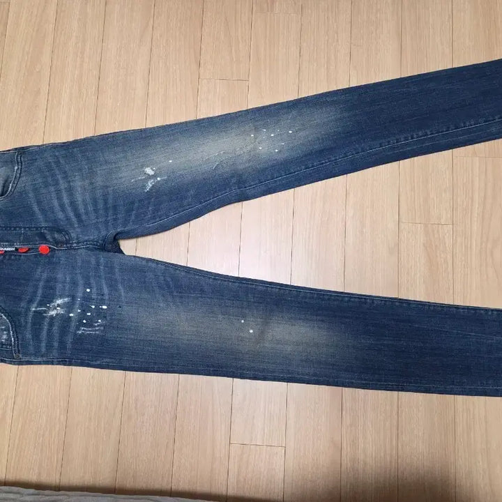 [BUNJANG] DSQUARED2 Denim Jeans Paint Washing Jeans / 디스퀘어드2 청바지 데님 페인트 워싱진