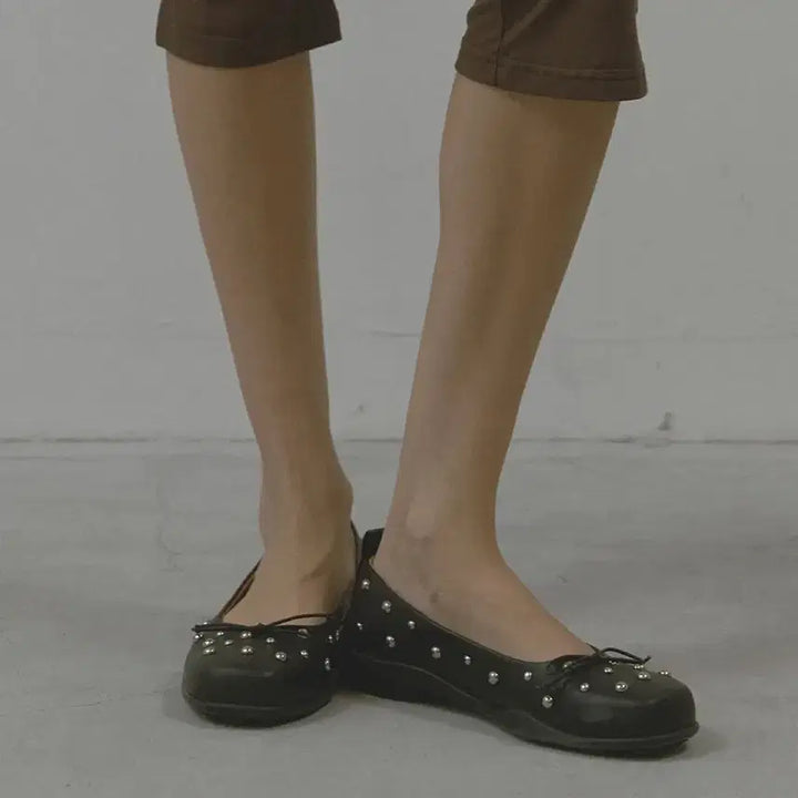 [BUNJANG] Asura Studded Flat Shoes / 아수라 스터드 플랫슈즈