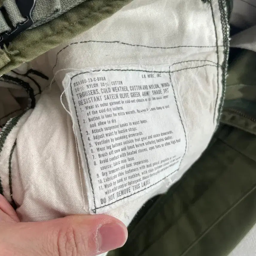 [BUNJANG] US Army M65 OG Pants / 미군 us army M65 팬츠 오리지널 OG xsmall-regular