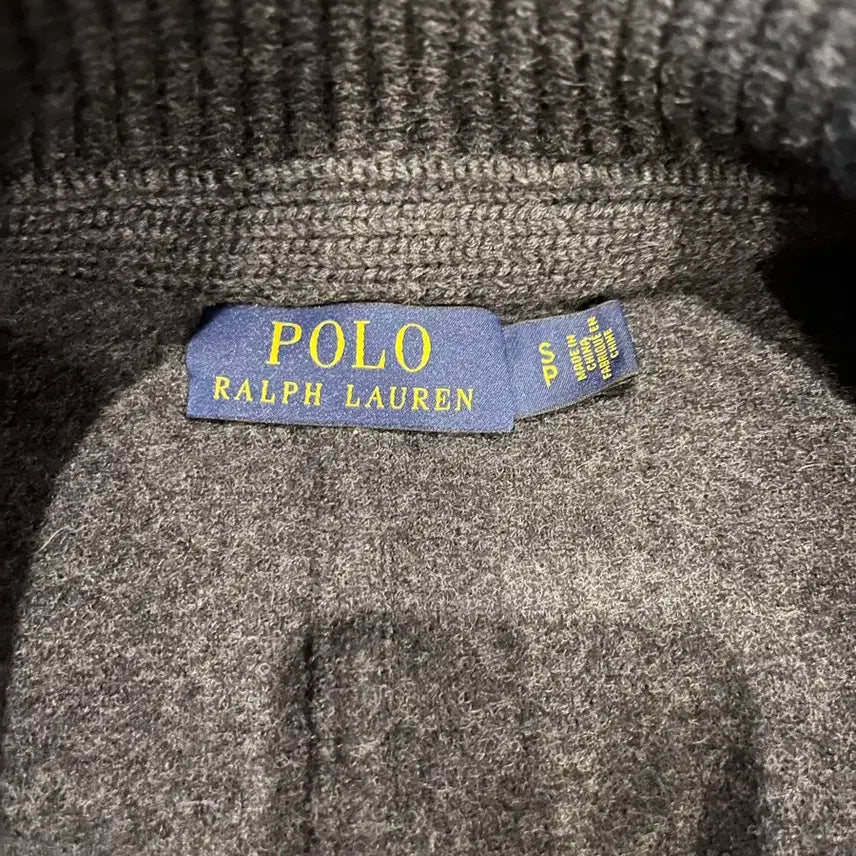 [BUNJANG] Polo Ralph Lauren Grey Knit Jacket / 폴로 랄프로렌 그레이 니트자켓