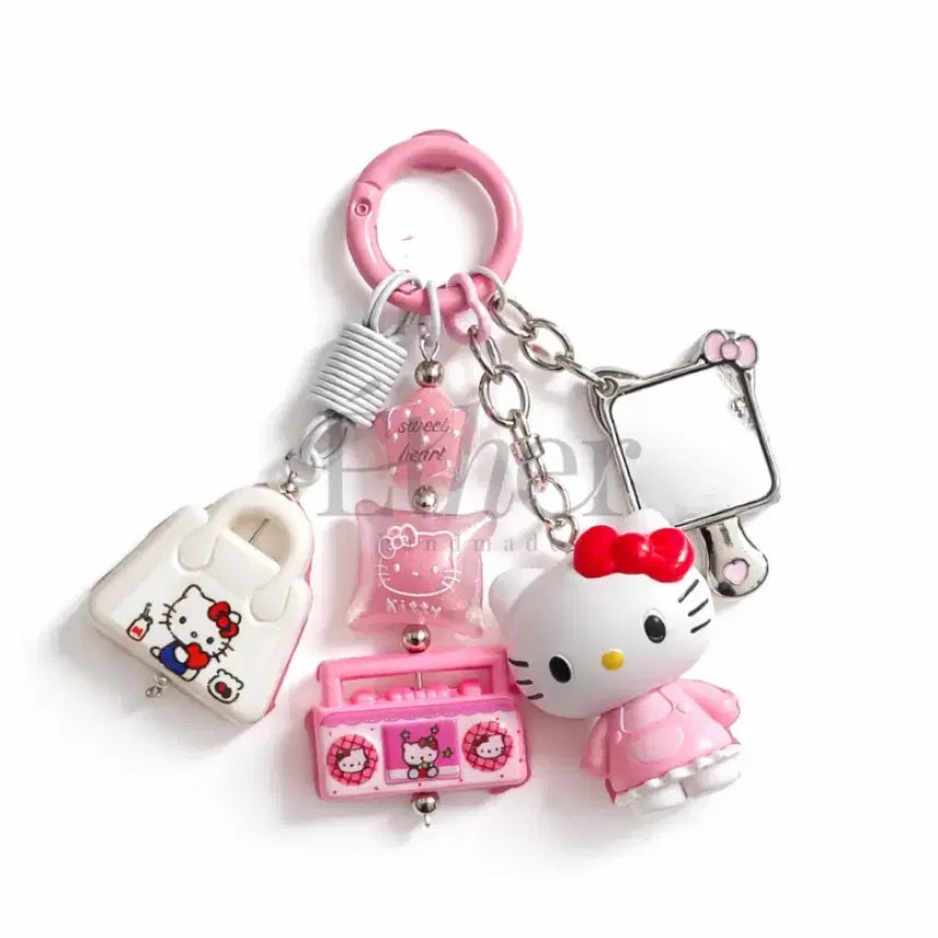 [BUNJANG] Hello Kitty Keychain Bag Mirror Doll Ornament / 헬로키티 키링 가방 거울 인형 장식