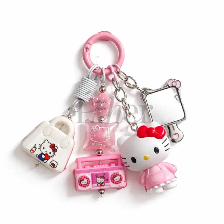 [BUNJANG] Hello Kitty Keychain Bag Mirror Doll Ornament / 헬로키티 키링 가방 거울 인형 장식