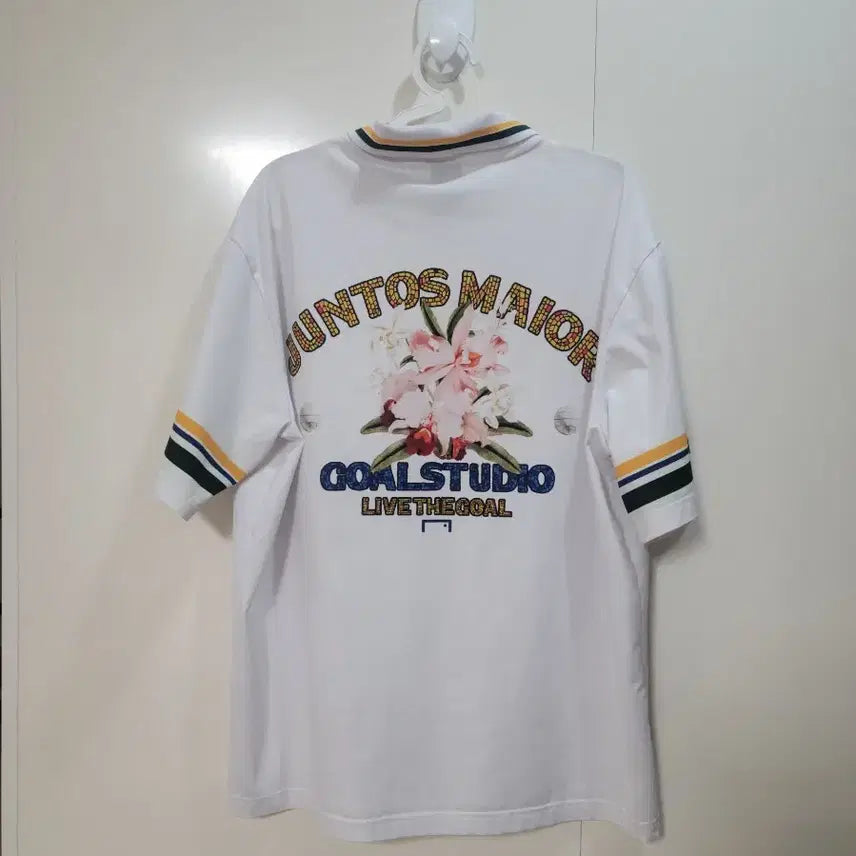 [BUNJANG] Goal Studio White Short Sleeve Pocket Polo Shirt / 골스튜디오 화이트 반팔 카라티 포켓티
