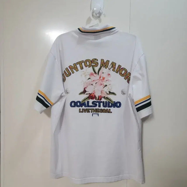 [BUNJANG] Goal Studio White Short Sleeve Pocket Polo Shirt / 골스튜디오 화이트 반팔 카라티 포켓티