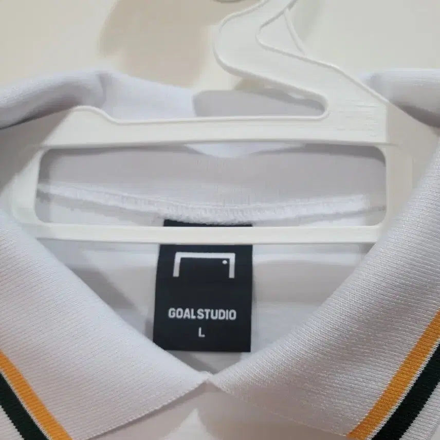 [BUNJANG] Goal Studio White Short Sleeve Pocket Polo Shirt / 골스튜디오 화이트 반팔 카라티 포켓티