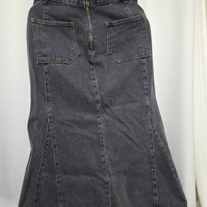 [BUNJANG] Kijun Denim Mermaid Skirt / 기준 Kijun 데님 머메이드 스커트 차콜