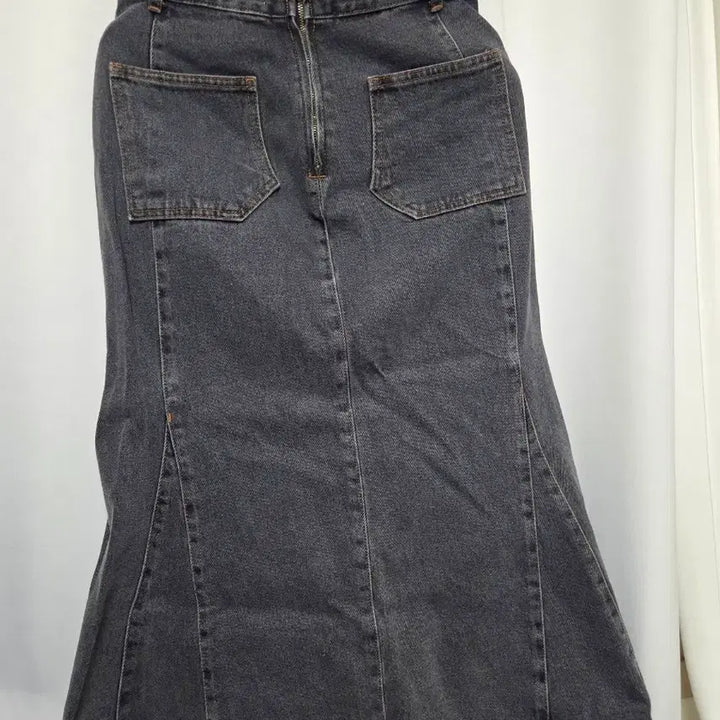 [BUNJANG] Kijun Denim Mermaid Skirt / 기준 Kijun 데님 머메이드 스커트 차콜