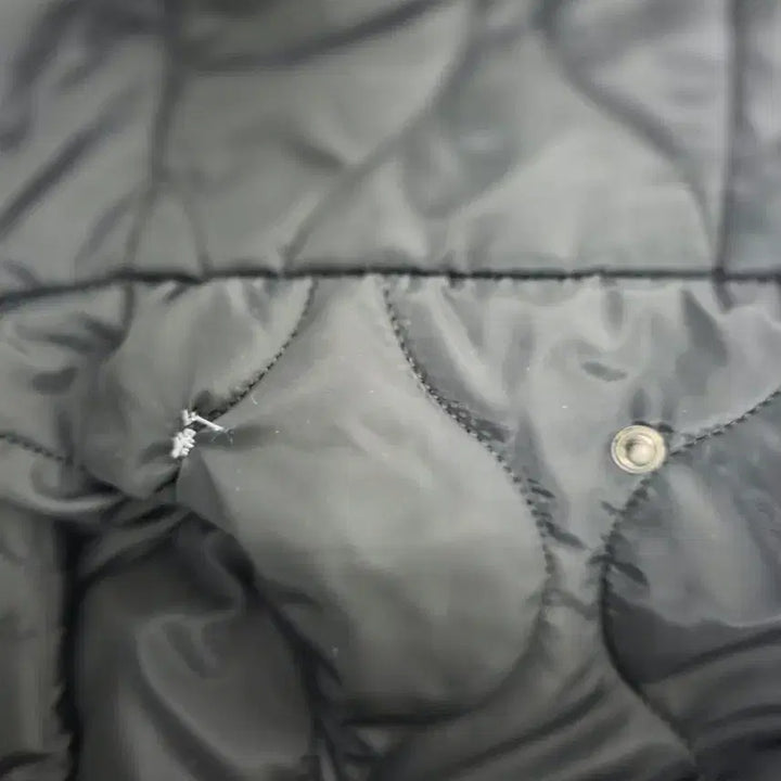 [BUNJANG] Code Graphy Fishtail Layered Hooded Short Parka Black / 코드그라피 피쉬테일 레이어드 후드 숏파카 블랙
