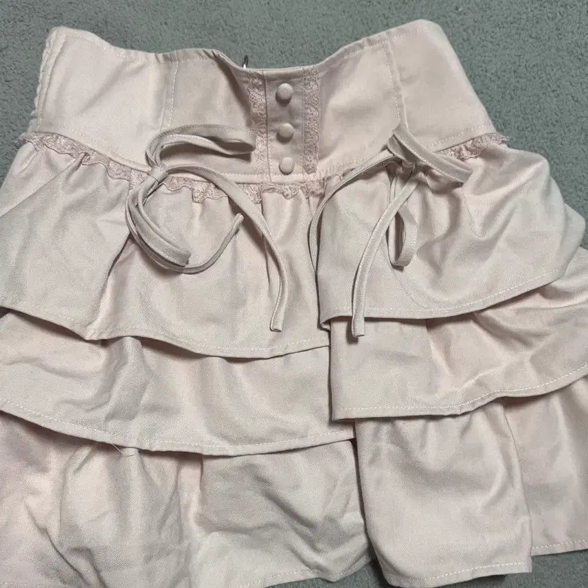 [BUNJANG] Honey Mew Tiered Skirt - Pink / honey mew 허니뮤 티어드 스커트 핑크 free