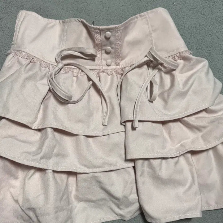 [BUNJANG] Honey Mew Tiered Skirt - Pink / honey mew 허니뮤 티어드 스커트 핑크 free