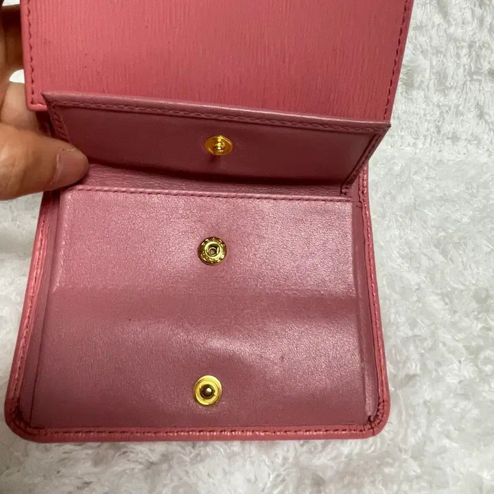 [BUNJANG] Prada Saffiano Geranium Pink Bi-fold Wallet 1MH176 / 프라다 반지갑 제라늄 핑크 1MH176