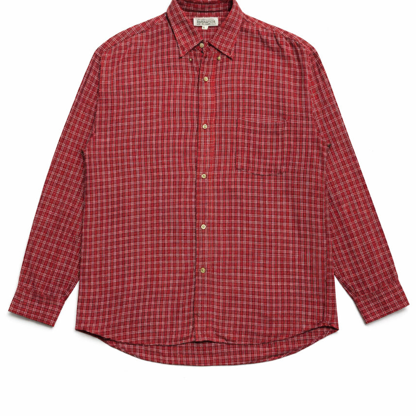 [SOLD OUT] JPN 90s~00s일본 빈티지 y2k 모리걸 레드 플란넬 체크 셔츠 L