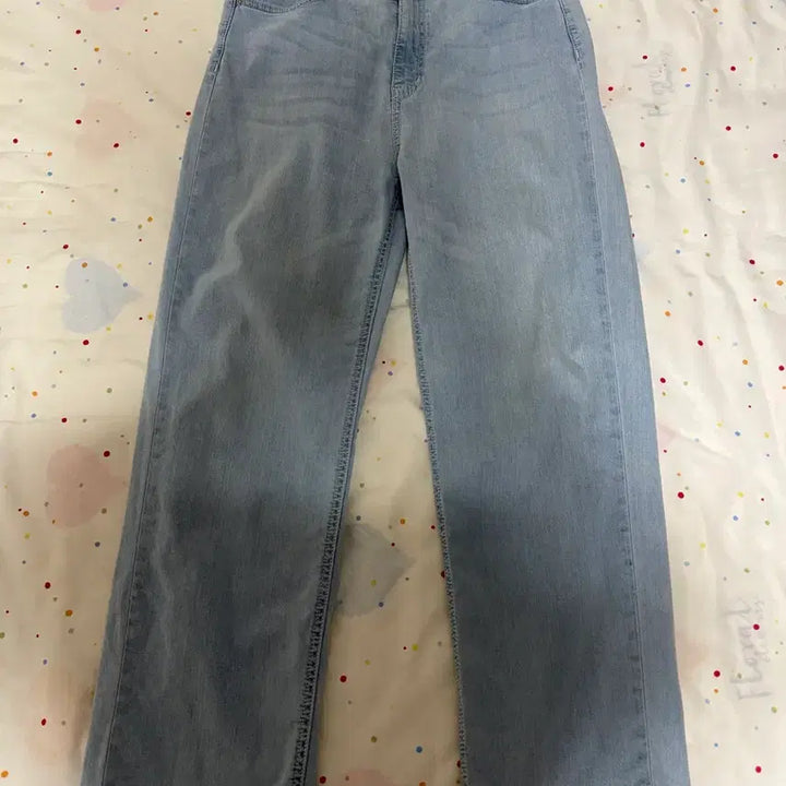 [BUNJANG] Spao Light Blue Wide Denim Pants / 스파오 경량 라이트블루 와이드 데님 팬츠